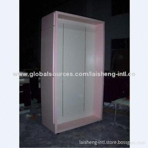 Clothing Display with Green and White Spray-Painted Finish